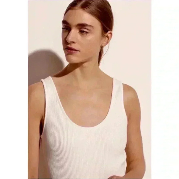 NWT Large Vince Ribbed‎ Bodysuit - White - Picture 1 of 10